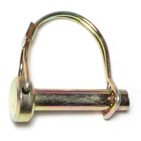3/8 X 1-5/8 Zinc Plated Steel Round Wire Lock Pins 6PK